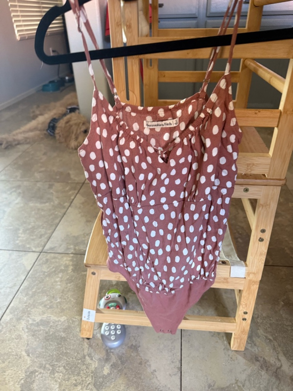 Abercrombie & Fitch Rust Polka Dot Kids One-Piece